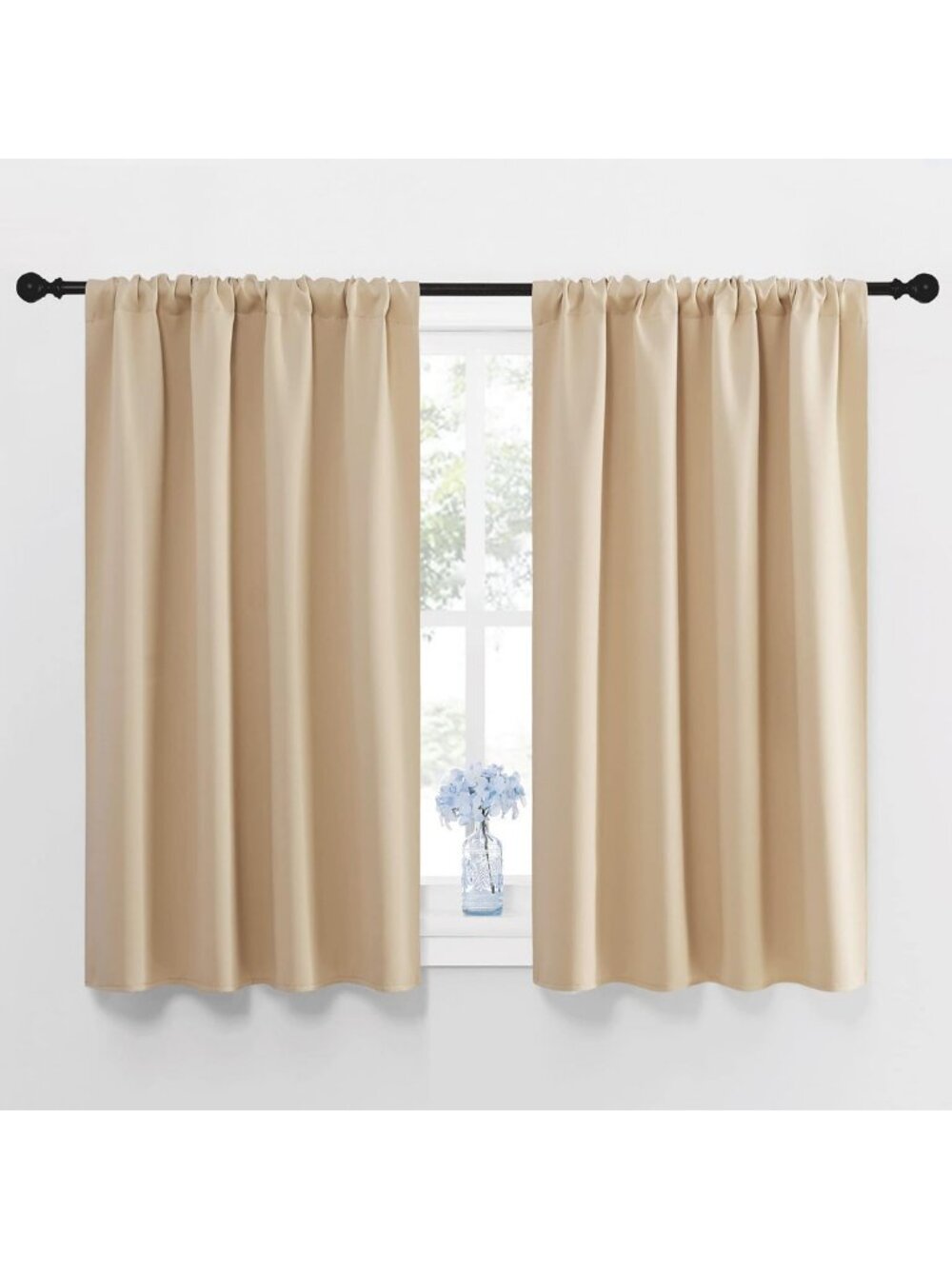 Blackout Thermal Insulated Curtains - Noise Reducing Room Darkening Drapes, Set